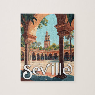 Vintage Seville, Spain - Classic Spanish Souvenir Jigsaw Puzzle