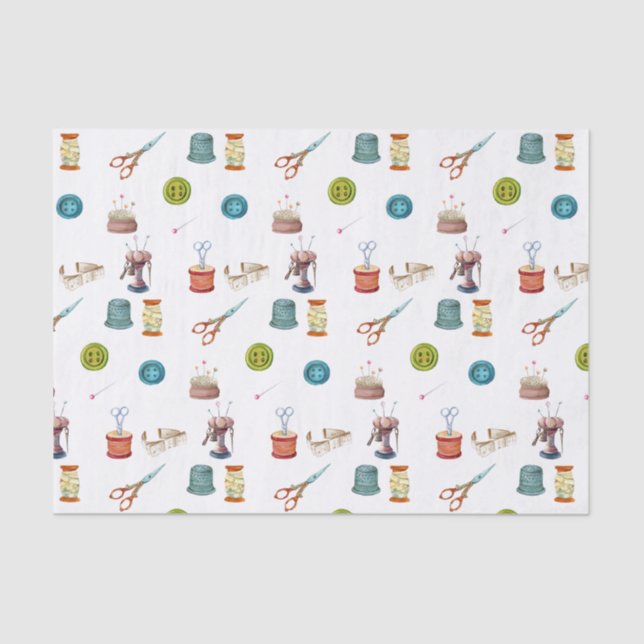 Vintage Sewing Accessories    Tissue Paper (Front)