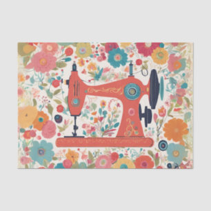 Vintage Sewing Machine Decoupage Tissue Paper