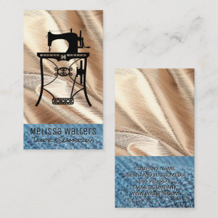 Vintage Sewing Machine Fabrics Business Card