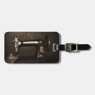 Vintage Sewing Machine Luggage Tag