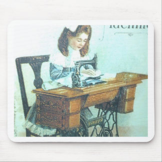 Vintage Sewing Machine Mouse Pad