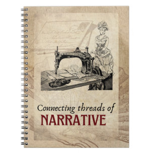 Vintage Sewing Machine Narrative Notebook