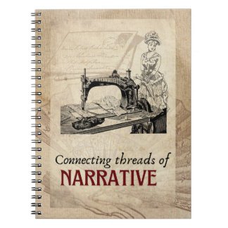 Vintage Sewing Machine Narrative Notebook