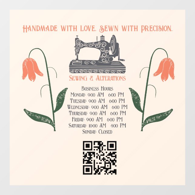 Vintage Sewing Machine Seamstress (Sheet)