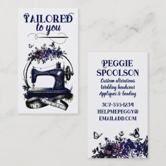 Vintage sewing machine seamstress quilter card