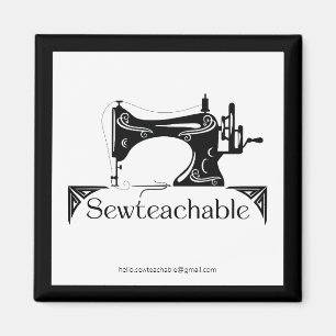 Vintage Sewing Machine, Sewteachable Magnet