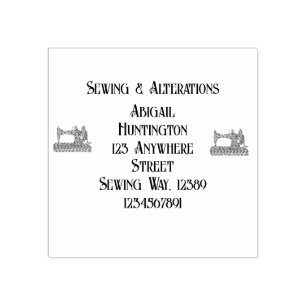Vintage Sewing Machine Tailor Rubber Stamp