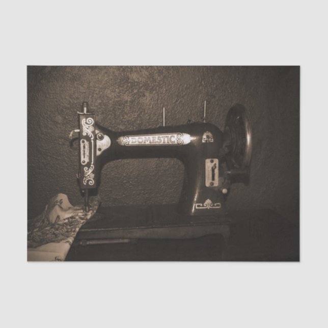 Vintage Sewing Machine Tissue Paper (Front)