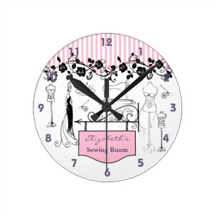 Sewing Machine Wall Clocks | Zazzle.com.au