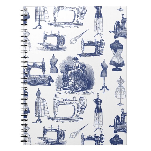 Vintage Sewing Toile Notebook (Front)