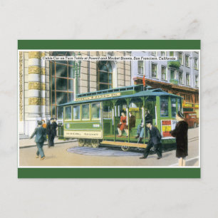 Vintage SF Cable Car Postcard