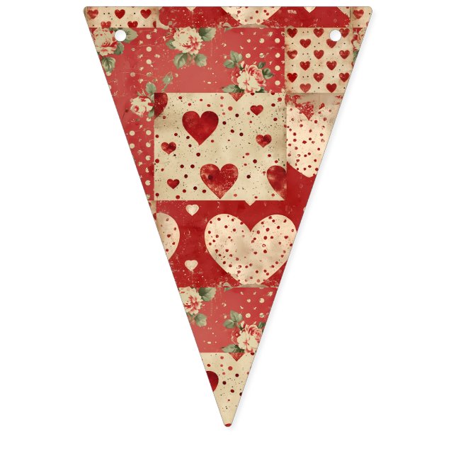 Vintage shabby chic  bunting  (First Flag)