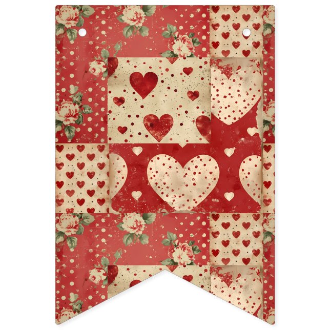 Vintage shabby chic  bunting  (First Flag)