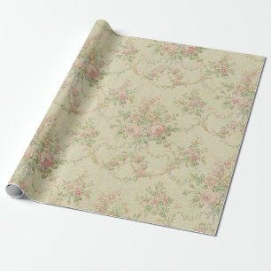 Vintage Shabby Chic Floral Style 350 Wrapping Pape Paper