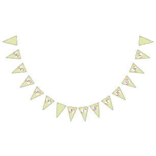 Vintage Shabby Chic Roses Frame Bunting Flags