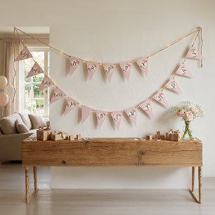 Vintage Shabby Chic Roses Frame Bunting Flags