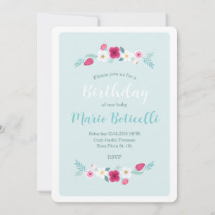 Vintage Shabby Chic Roses Frame Invitation