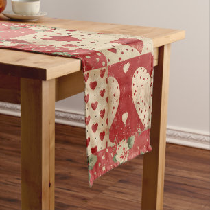 Vintage shabby chic short table runner