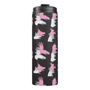 Vintage Shadow Hand Pattern Design Thermal Tumbler