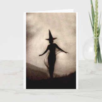Vintage Shadow Witch Card