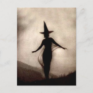 Vintage Shadow Witch Postcard