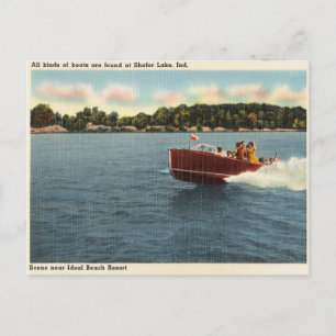 Vintage Shafer Lake, Indiana Postcard