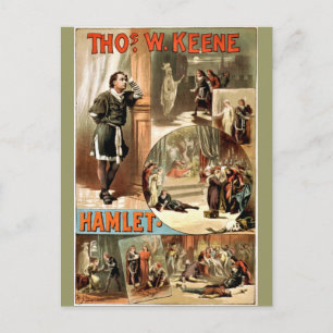 Vintage Shakespeare's Hamlet, 1884, Postcard