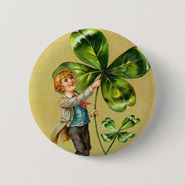 Vintage Shamrock Button (Front)
