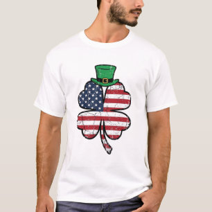 Vintage Shamrock Flag St. Patricks Day T-Shirt