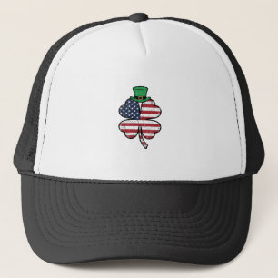 Vintage Shamrock Flag St. Patricks Day Trucker Hat