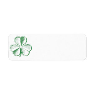 Vintage Shamrock Return Address Label