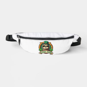 Vintage Shamrock Sloth Lucky Clover Graphic 2 Bum Bags