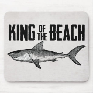 Vintage Shark Beach King Mouse Pad