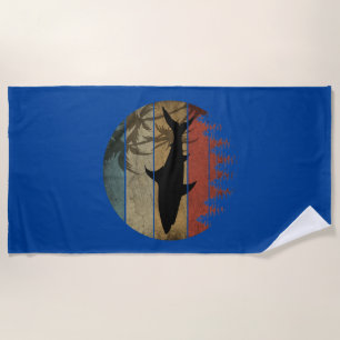 VINTAGE SHARK BEACH TOWEL