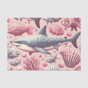 Vintage Shark Seamless Tissue Paper
