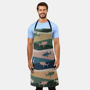 VINTAGE SHARK WAVE APRON