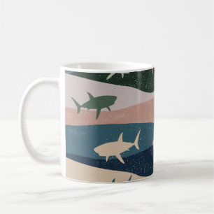 VINTAGE SHARK WAVE  COFFEE MUG