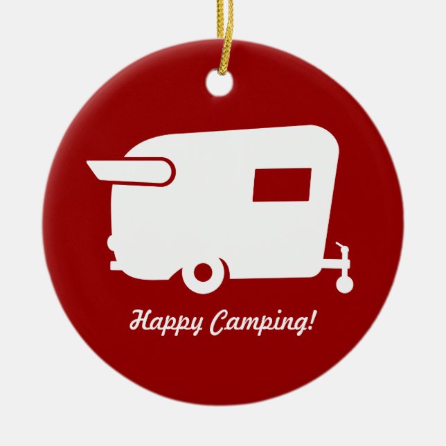 Vintage Shasta Camper Christmas Ornament (Front)