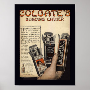 Vintage Shaving Lather Poster