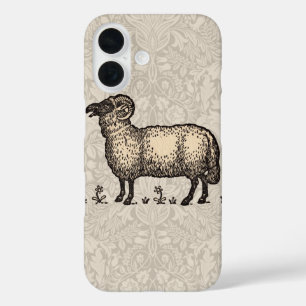 Vintage Sheep Illustration: Farm Classic Art iPhone 16 Case