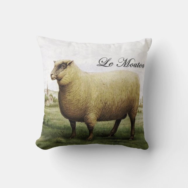 Vintage Sheep Pillow (Front)