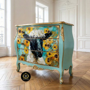 Vintage Sheep Rustic Floral Decoupage  Tissue Paper