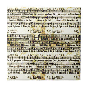 Vintage Sheet Music Ceramic Tile