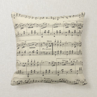 Vintage Sheet Music Cushion