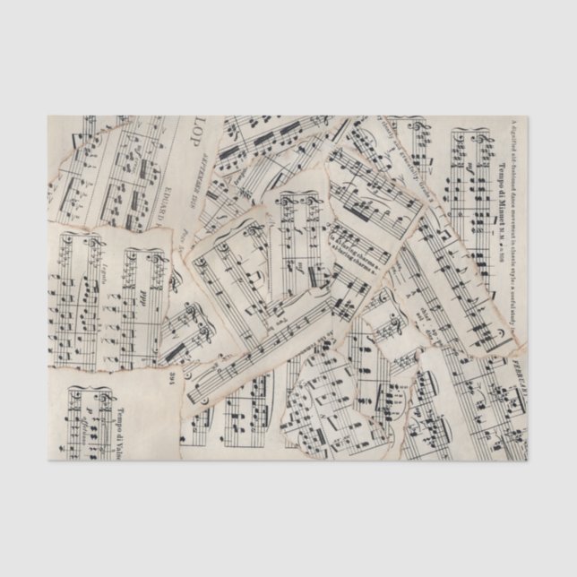 Vintage Sheet Music Paper Collage (Front)