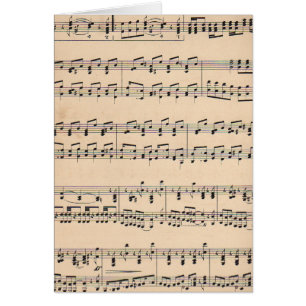 Vintage Sheet Music Score Notes