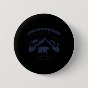 Vintage Shenandoah National Park For Kids Hiking C 6 Cm Round Badge