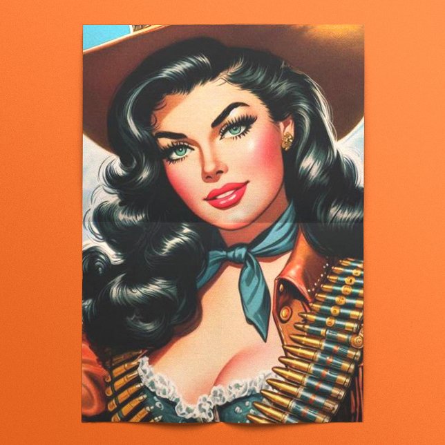 Vintage Sheriff Pin-up Tissue Paper (Creator Uploaded)