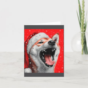 Vintage Shiba Inu Card